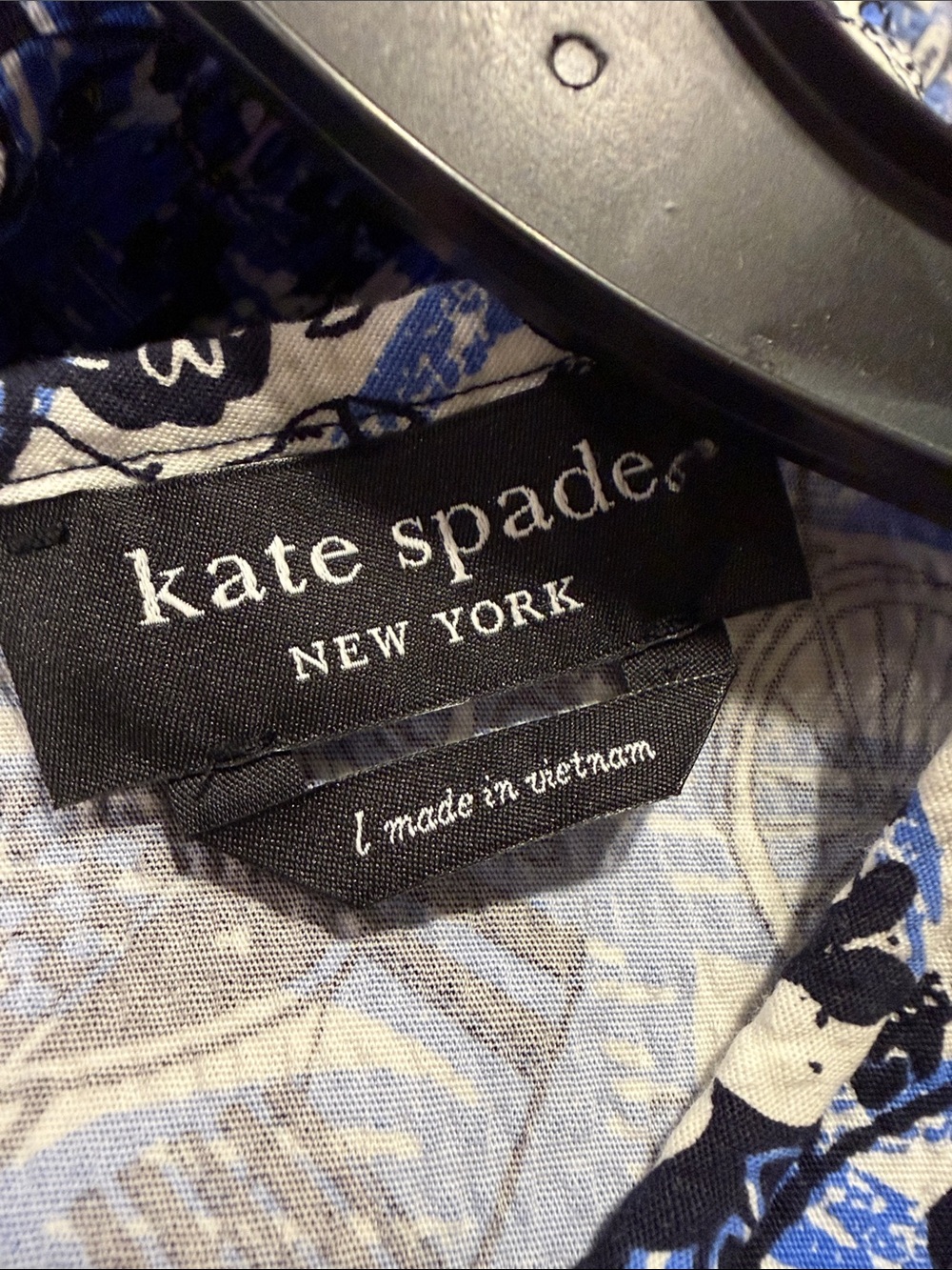 NWOT kate spade Scenic Stroll NY Blue Printed Midi Dress - Picture 6 of 15